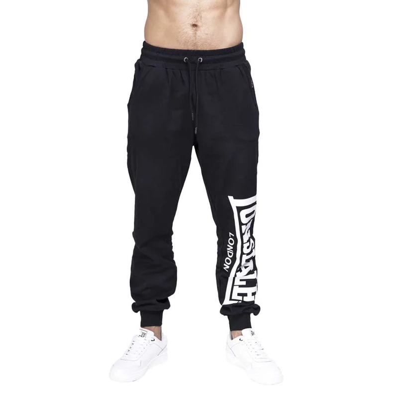 Lonsdale Men's Logo Large Sweatpants Not Applicable, Schwarz, 5X-Large