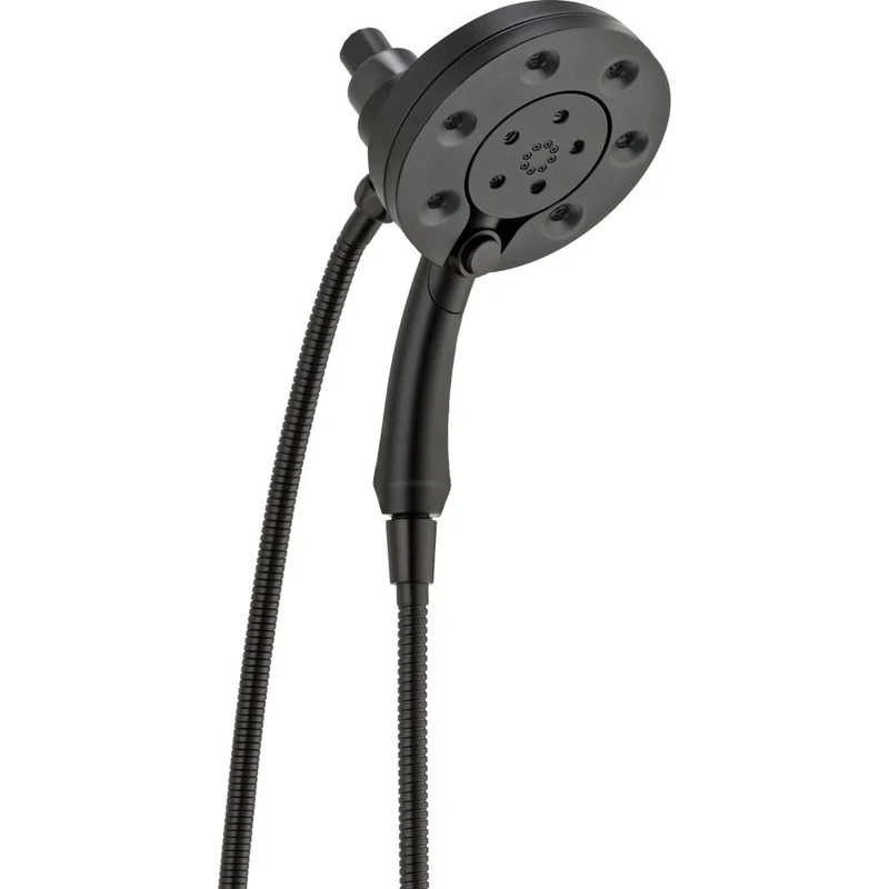 DELTA FAUCET 58472-BL H2Okinetic In2ition 4-Setting Two-in-One Hand Shower, Matte Black