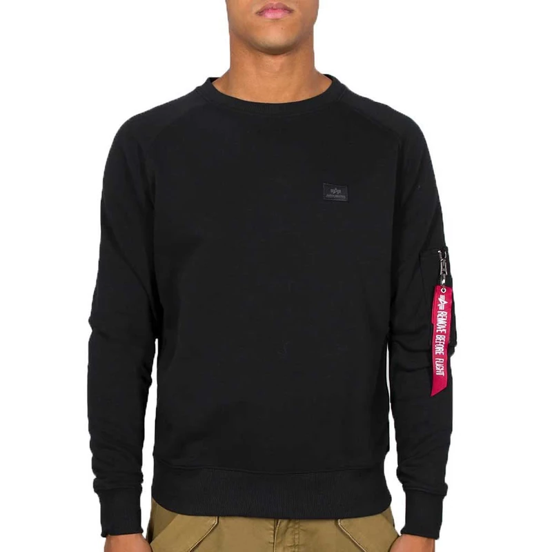 ALPHA INDUSTRIES Men's X-Fit Sweat Sports Hoodie, Black, XXS