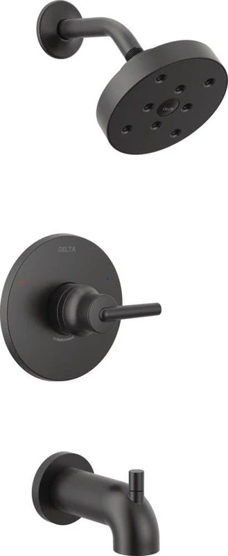 DELTA Faucet T14459-BL Trinsic Monitor 14 Series Tub & Shower Trim, Matte Black