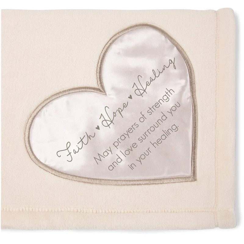 Pavilion Gift Company The Comfort Blanket Plush Throw Blanket, Beige - Image 1