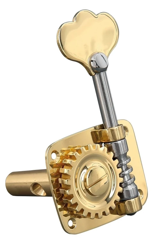 Rubner 140-108a-a Single Bass Mechanism, Single Double Bass Mechanism, 4/4-3/4, 4-String, Antique Brass, Made in Germany