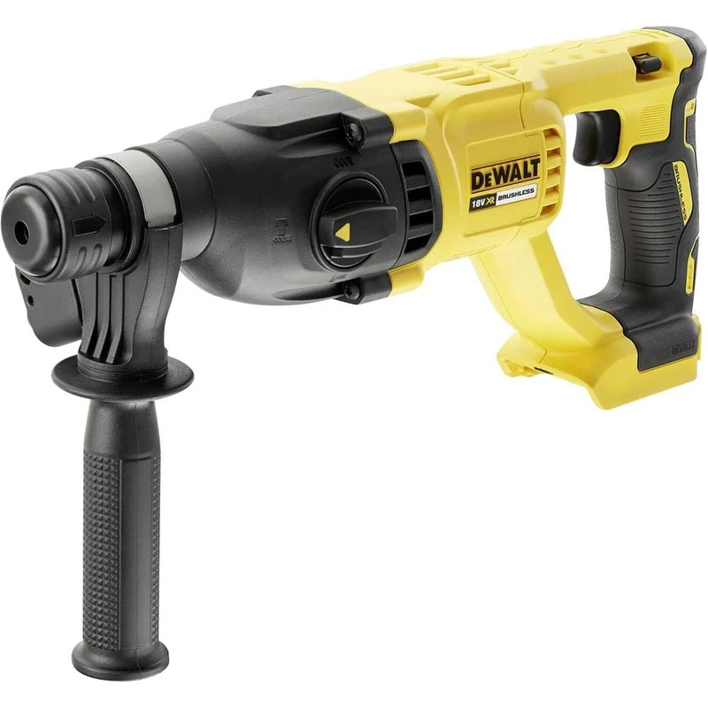 DEWALT 18V XR Brushless 26mm SDS-Plus Hammer Drill - Bare Unit (No Battery or Charger), Metallic Silver, DCH133NT