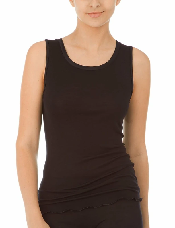 CALIDA True Confidence Women's Wool Silk Tank Top Made of Merino Wool and Silk, Warming, Temperature Balancing and Odour-Neutralising, Fine Rib