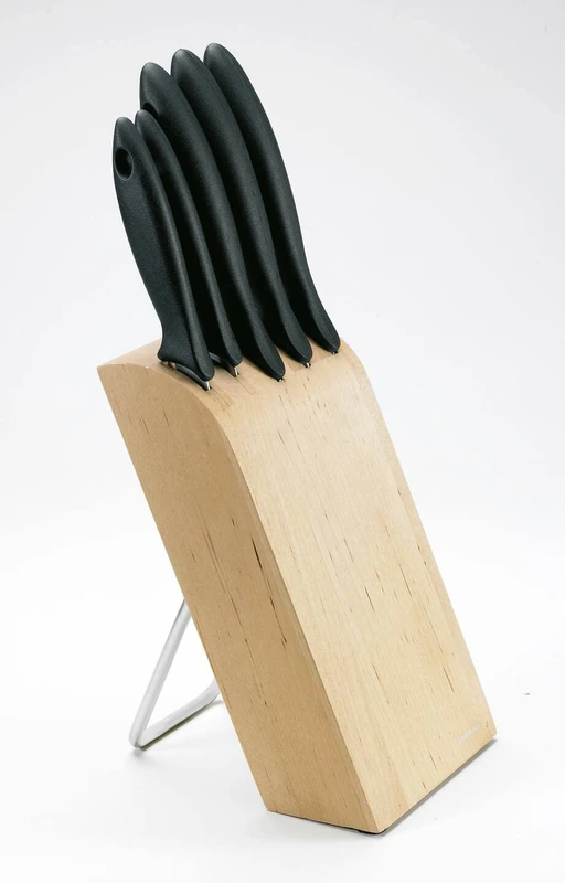 Fiskars knife block with 5 knives, Essential, Includes paring knife
