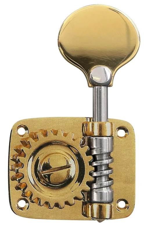 Rubner 140-109 Single Bass Mechanism for Double Bass Single, 4/4-3/4, 4-String, Brass, Made in Germany