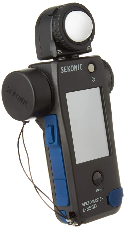 Sekonic L-858D Speedmaster light meter. L-858D. Digital meter for photographers and filmmakers. Elinchrom, Phottix, and PocketWizard compatible.