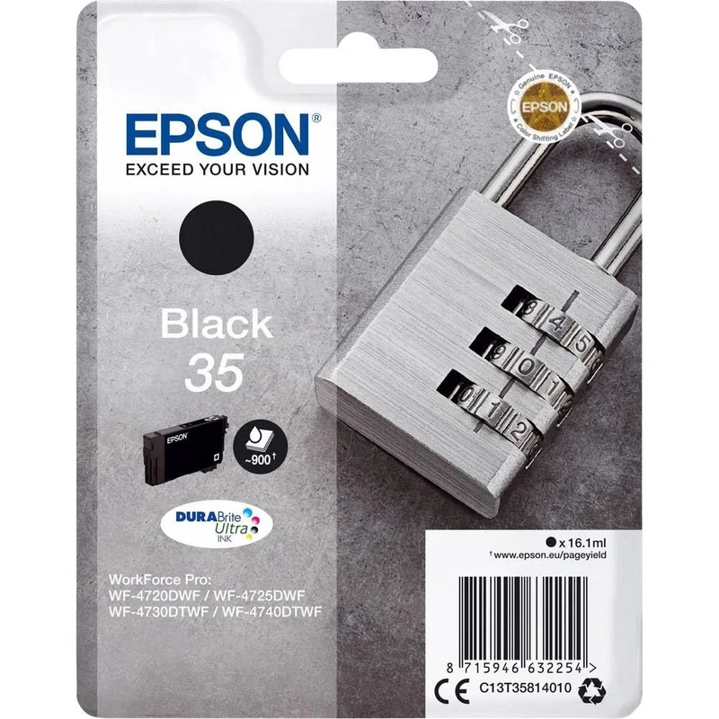 Epson 35 Black Padlock Genuine Ink, Claria Photo HD Ink Cartridge