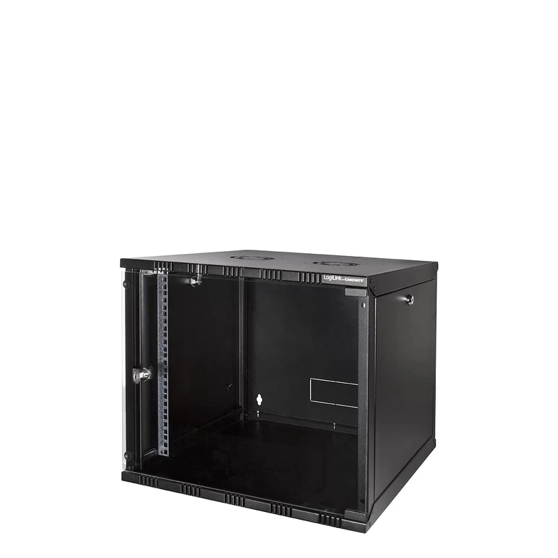 LogiLink Eco Wall Cabinet 6HE (400 mm) Flat Pack (unmounted), 48.26 cm (19 Inches), black - Image 1