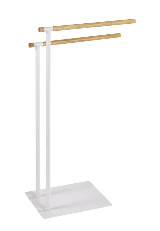 WENKO Towel-/Clothes stand Macao, Steel, White/Brown