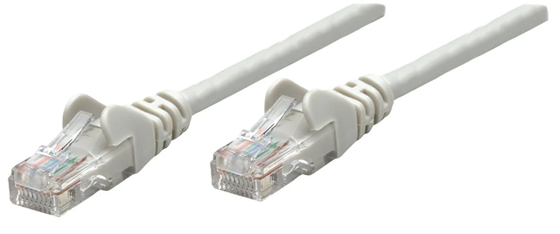 Intellinet Network Patch Cable, Cat6A, 50m, Grey, Copper, S/FTP, LSOH / LSZH, PVC, RJ45, Gold Plated Contacts, Snagless, Booted, Polybag - Image 1
