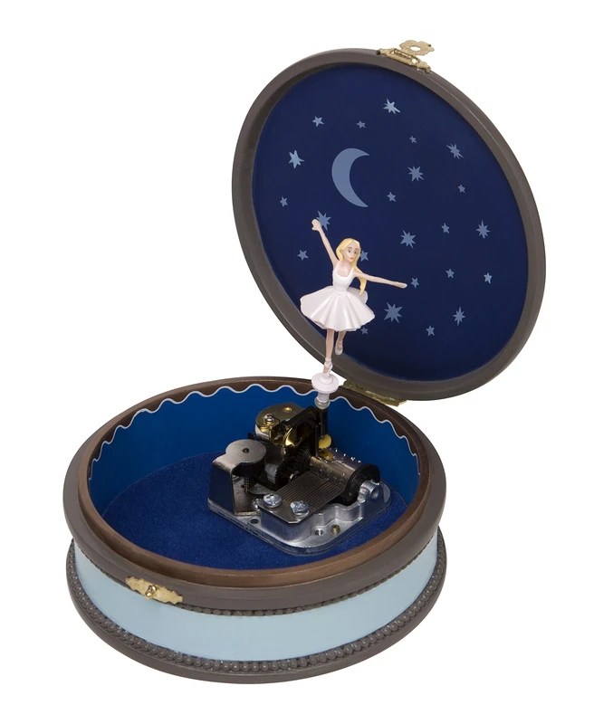 Trousselier - Ballerina - Leap© The Movie - Felicie'S Music Boxes - Musical Jewellery Box - Vintage - ! Very Fragile! - Ideal Young Girl's Gift - Music Swan Lake - Blue Color - 2 Count - Image 1