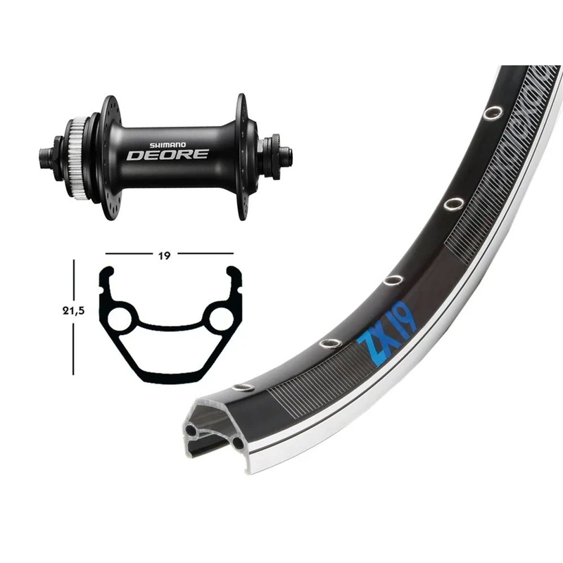 Exal Unisex - Adult Deore6000 Disc, Black/Silver, 26 x 1.75