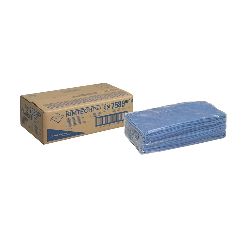 Kimtech Surface Preparation Microfibre Cloths 7589 - 1 pack x 25 blue cloths