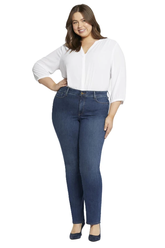 NYDJ Women's Plus Size Marilyn Straight Ankle Jeans | Slimming & Flattering Fit, Cooper, 18 Plus