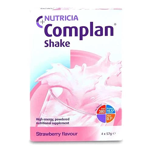 Complan Strawberry Shake, 4 x 57 g Sachets
