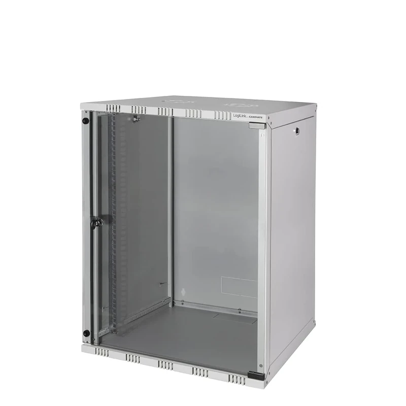 LogiLink W15A40G ECO Wall Cabinet 15HE (400 mm Depth), Flat Pack (Unassembled), 48.26 cm (19 Inches) Light Grey