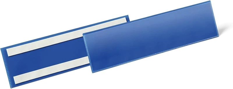 Durable 179607 1/3 A4 Landscape Adhesive Document Pouch - Dark Blue (Pack of 50)
