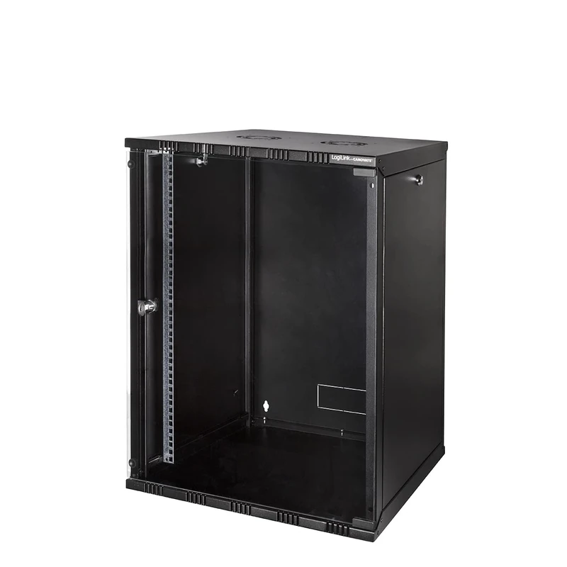LogiLink Eco Wall Cabinet 6HE (400 mm) Flat Pack (unmounted), 48.26 cm (19 Inches), black