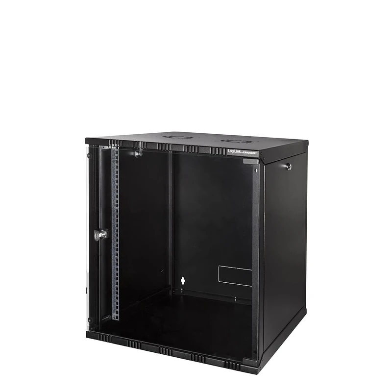 LogiLink Eco Wall Cabinet 6HE (400 mm) Flat Pack (unmounted), 48.26 cm (19 Inches), black