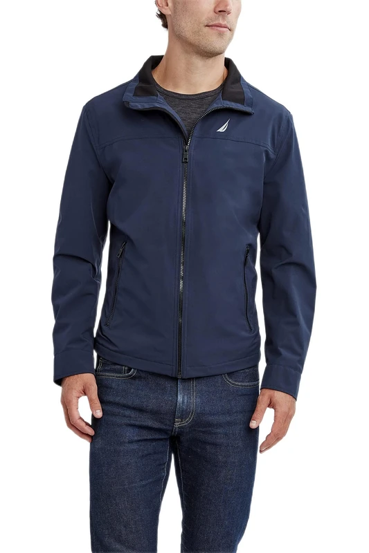Nautica Men's Lightweight Stretch Golf Jacket, Deep Navy, L - Image 1