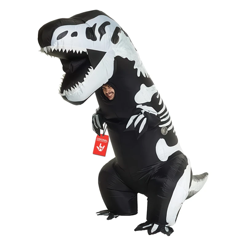 Morph Halloween Costumes Inflatable Skeleton Dinosaur Costume Adult, Inflatable Dinosaur Costume Adult, Dinosaur Fancy Dress