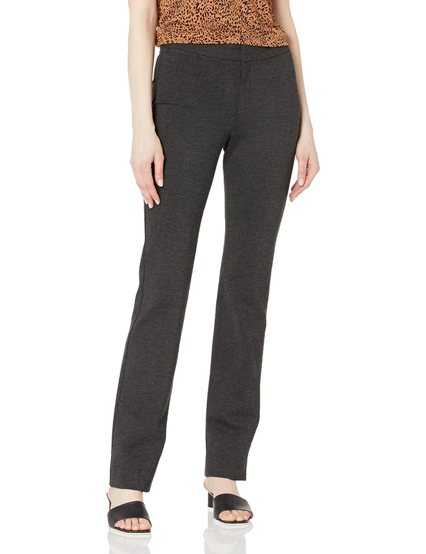 NYDJ Women's Ponte Trouser Pant, Charcoal/Heathered, 2
