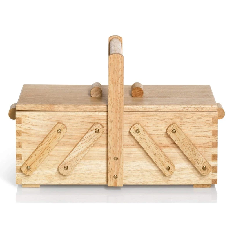 Prym 612545 Sewing Box Light Wood S Sewing Basket Beige Brown S