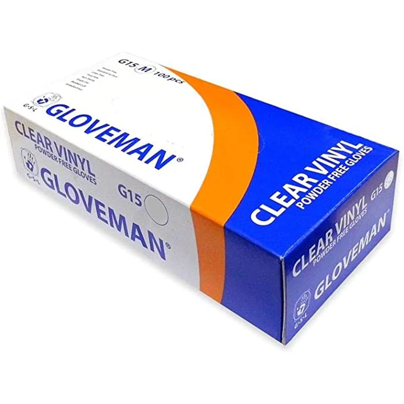 Gloveman GL6621 Vinyl Gloves Small Pack of 100 - Powder Free
