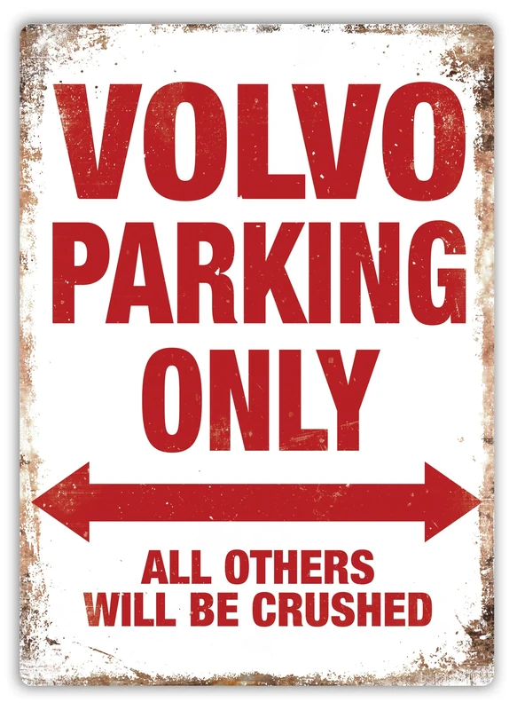 Cirrus Volvo Parking Metal Wall Sign - 200mm x 280mm Plaque - Image 1