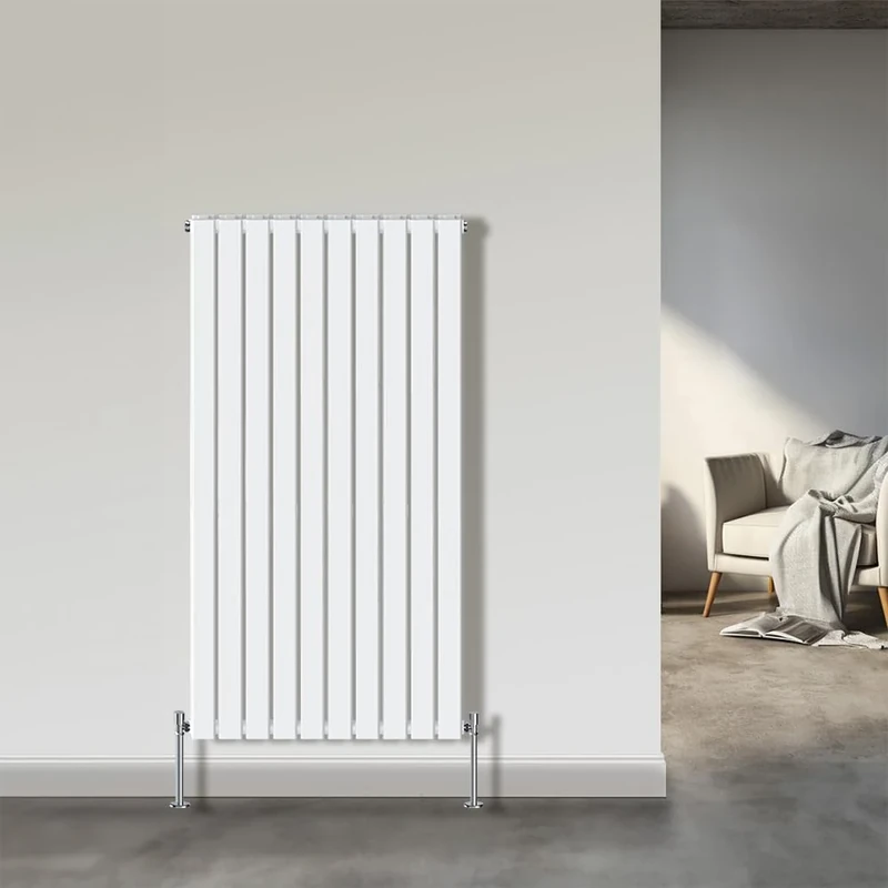 NRG 1600x680mm Double Flat Panel Designer Tall Vertical Radiator Central Heating White