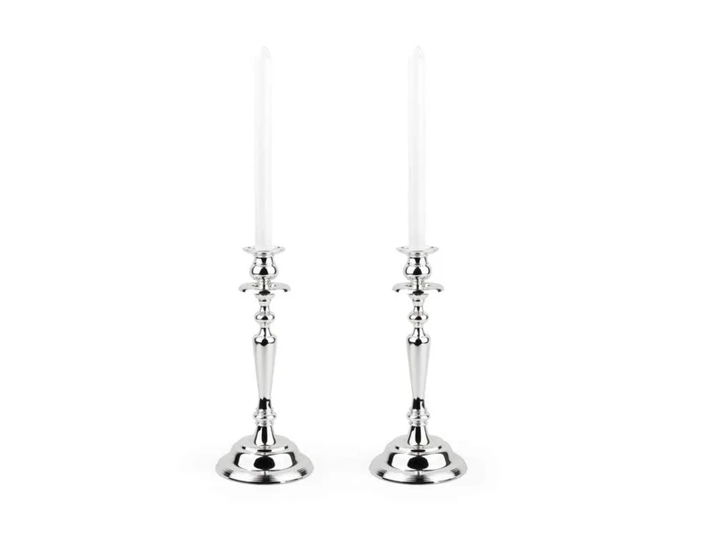 Zilverstad Candle Stick Grazia, Silver, Set of 2