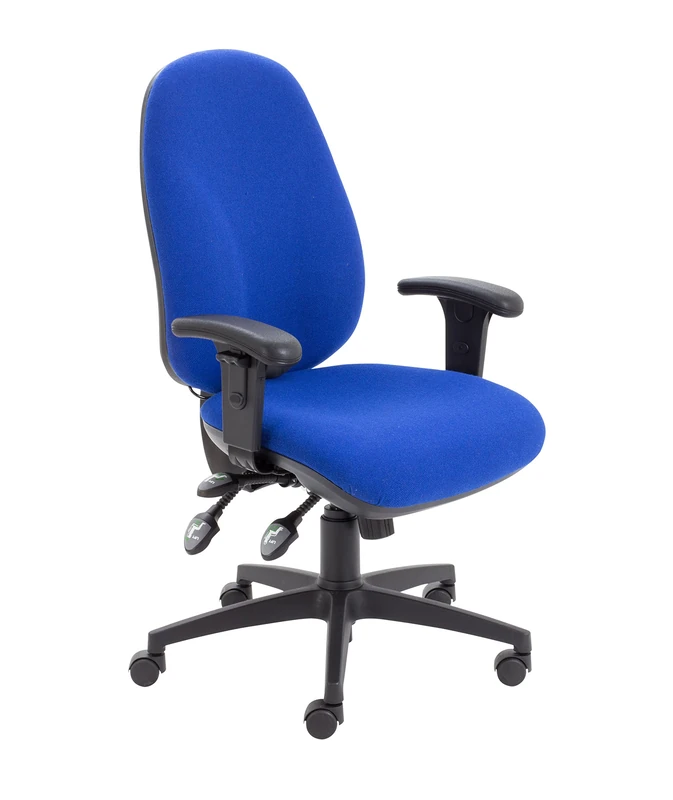 Office Hippo Physio Approved Desk Chair, Ergonomic Home & Office Chair With Adjustable Seat, Back & Lumbar Pump For Comfort & Support, Computer Chair With Adjustable Arms - Royal Blue