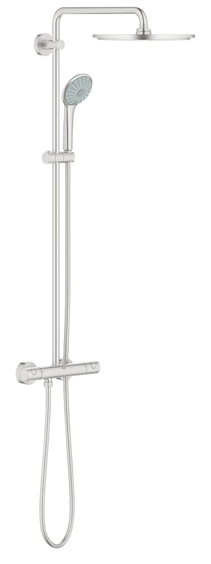 GROHE Euphoria System Shower System with Thermostatic Mixer for Wall Mounting Supersteel 26075DC0