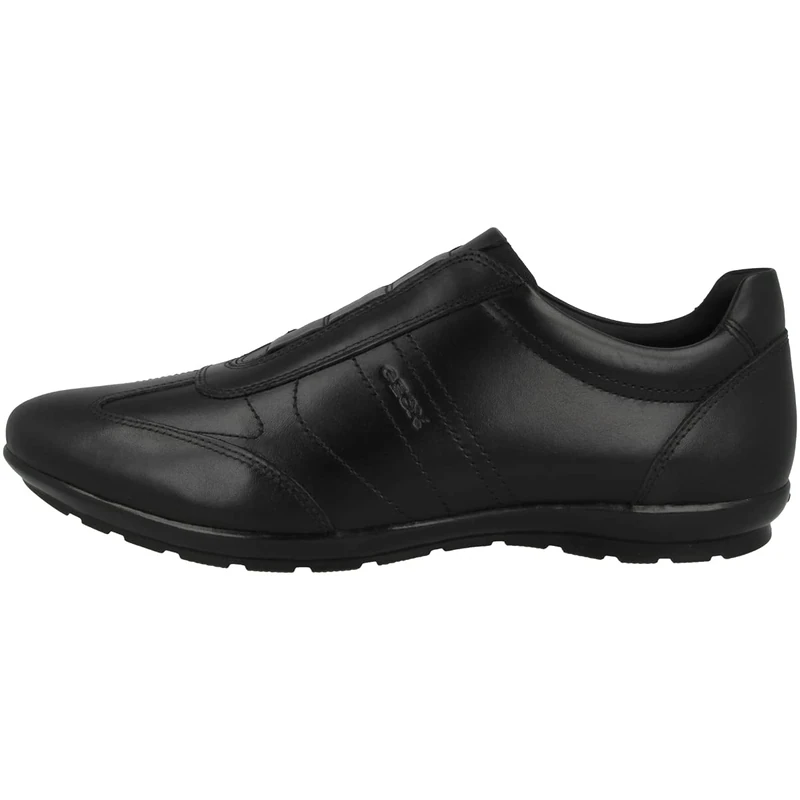 Geox Men's Uomo Symbol C Slip-On Leather Shoes - Black, 8 UK - Image 1