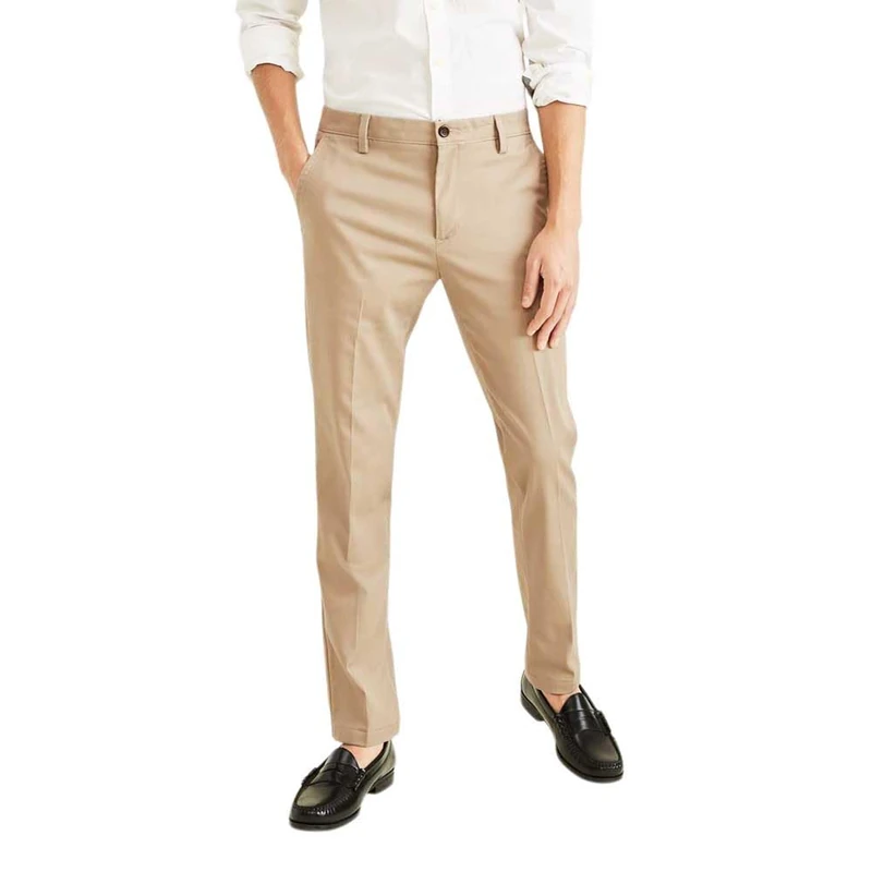 Dockers Mens Easy Khaki Slim Fit Casual Pants, Timber Wolf, 36W / 34L UK