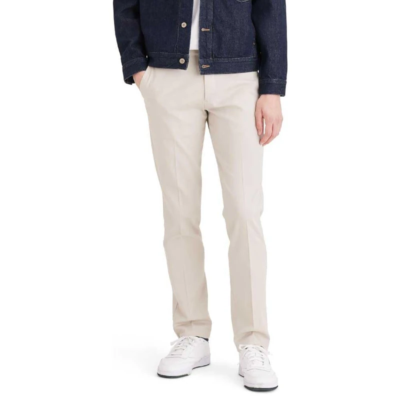 Dockers Men's Easy Khaki Slim fit Casual Pants, Cloud, 33W / 32L