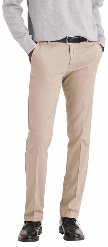 Dockers Mens Easy Khaki Slim Fit Casual Pants, Timberwolf, 33W / 32L UK