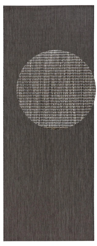 Hanse Home NORTHRUGS Indoor and Outdoor Rug Match 80 x 200 cm - Weatherproof Modern Plain All-Over Plain Design Runner for Balcony Patio Garden Conservatory Living Room Rug Waterproof in Anthracite