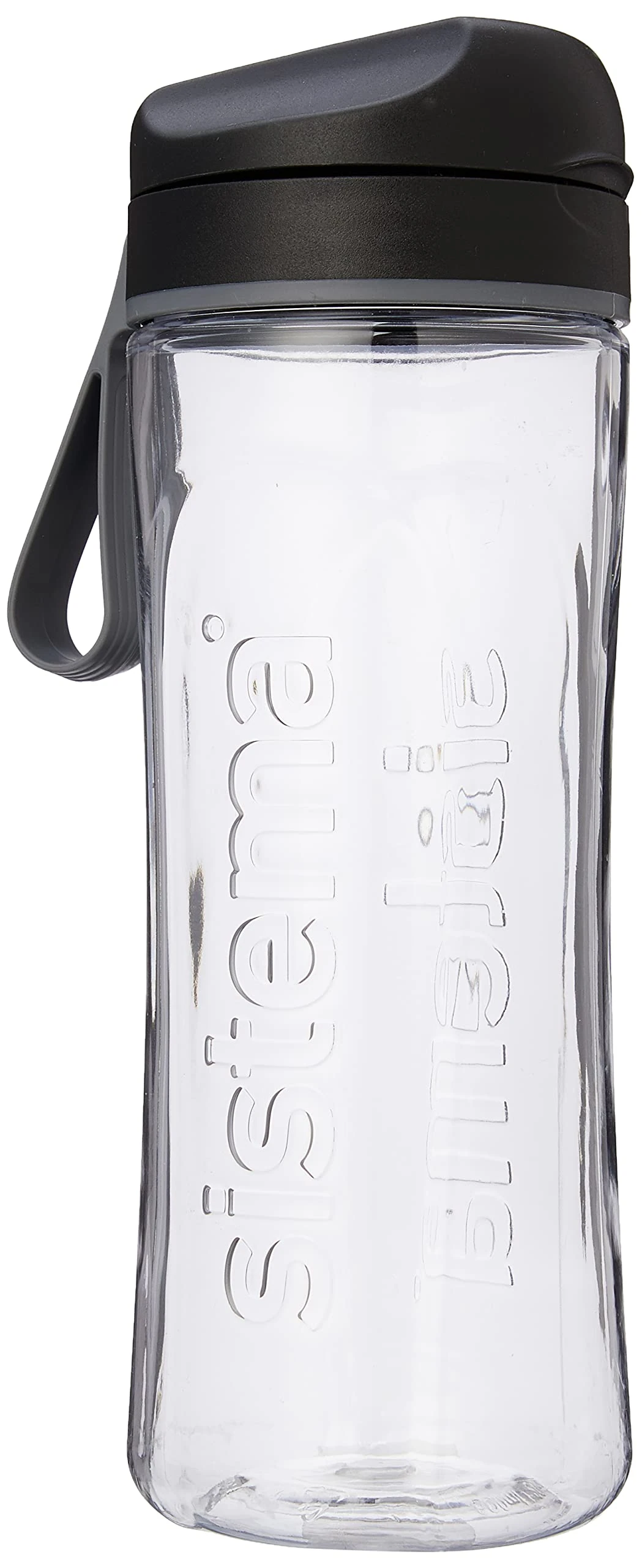 Sistema Hydrate Tritan Swift Water Bottle | 600 ml | Leakproof Water Bottle | BPA-Free | Black
