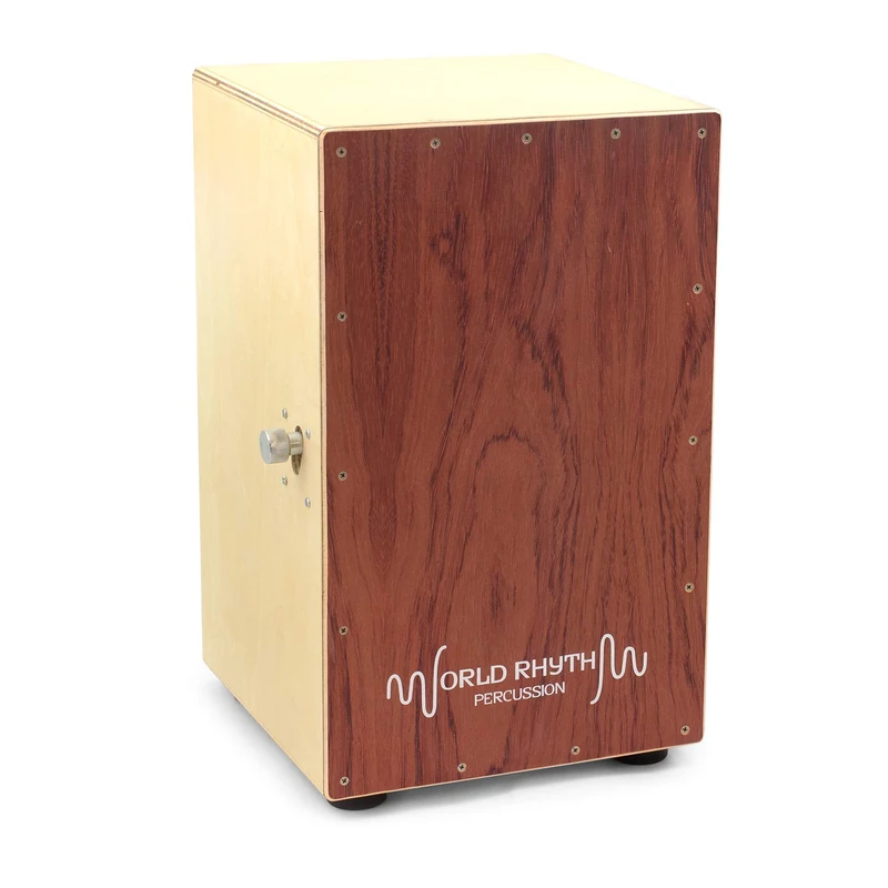 World Rhythm Brown Cajon Drum with Adjustable Snare