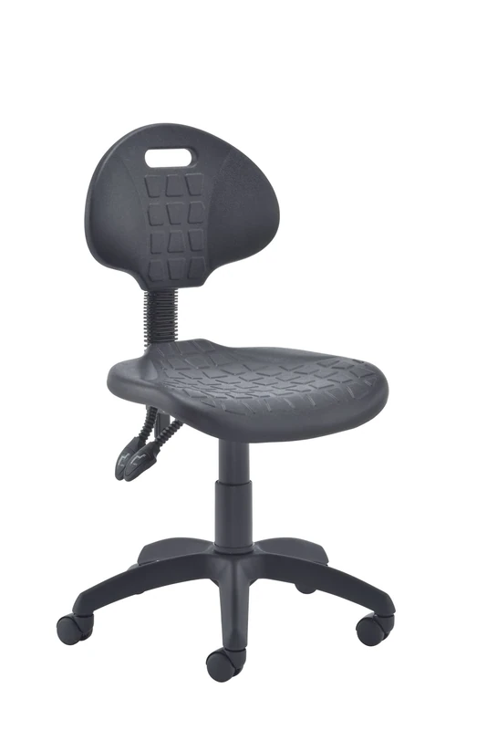 Office Hippo Laboratory Desk Chair, Robust Office Chair For Home & Office, Height Adjustable Seat & Back, Versatile & Lightweight Easy-Clean Computer Chair For Daily Use - Black - Image 1