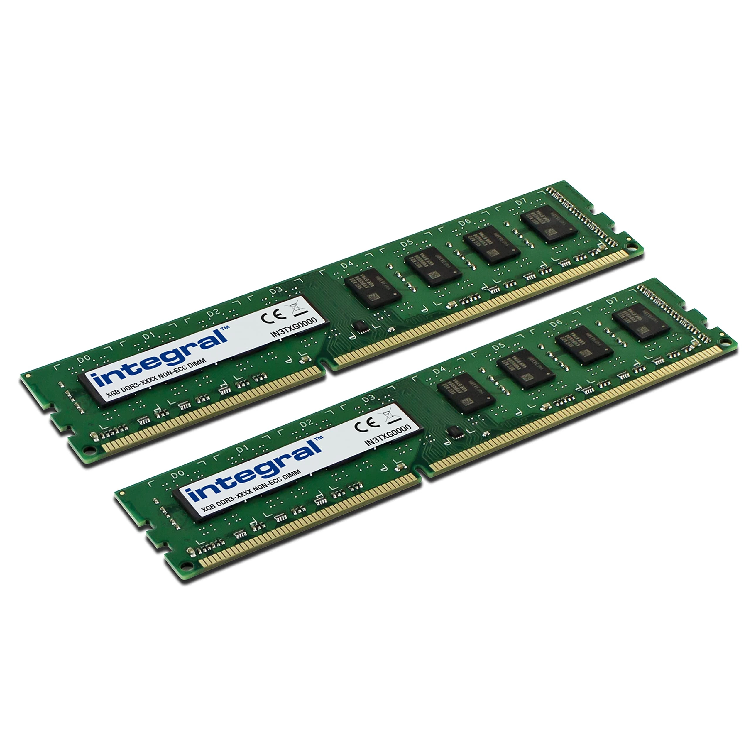 Integral 16GB Kit (2x8GB) DDR3 RAM 1600MHz DIMM PC Desktop Computer Memory Module