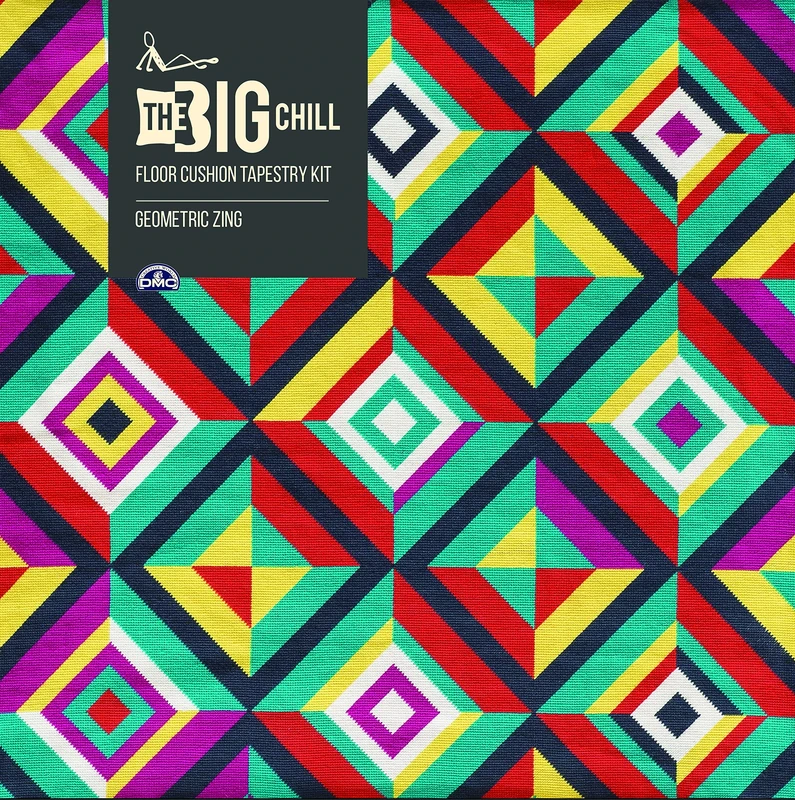 DMC The Big Chill Giant Floor Cushion Tapestry Kit - Geometric Zing,