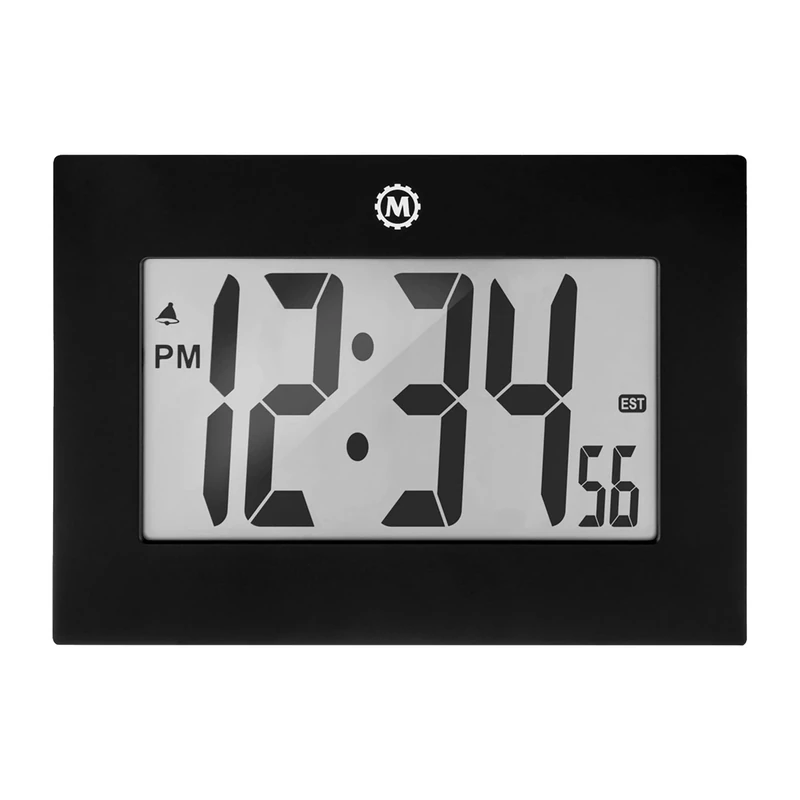 Marathon Large Digital Wall Clock | Large Digit Display with Alarm | Fold-Out Table Stand | Ideal Kitchen Clock or as a Clock for Bedroom - Image 1