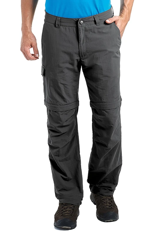maier sports Trave, Men's Hiking Trousers, Water-Repellent Outdoor Trousers for Trekking and Hiking, Handy Zip-Off Function, Dryprotec Technology, PFC-Free Black