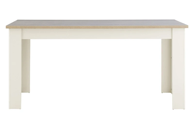 Premier Housewares St Ives Large Dining Table, Wood, Oak Veneer / White