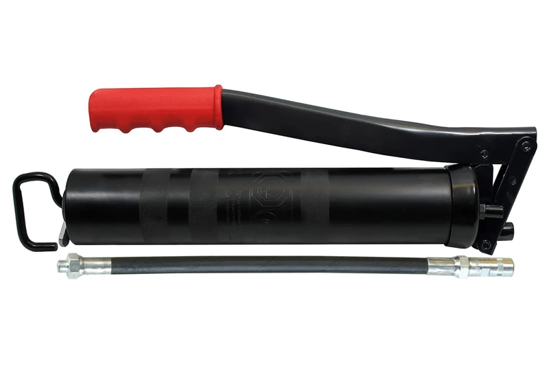 Samoa 40453 Professional Lever Press with High Pressure Hose (Operating Pressure 400 Bar, Hose Length 300 mm, 4-Jaw Professional Mouthpiece, Grease Gun with Filling Nipple, Capacity 500 CCM / 400 g)