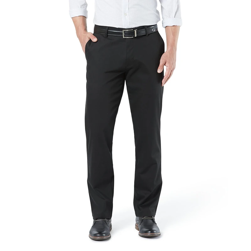 Dockers Men's Slim Fit Easy Khaki Pants, Black, 30W / 30L
