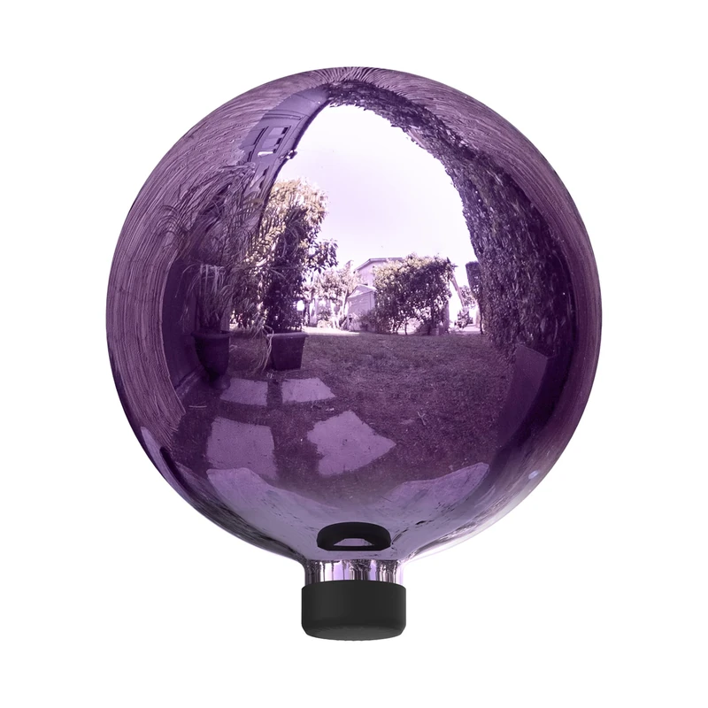 Alpine Corporation 10" Indoor/Outdoor Glass Gazing Globe Festive Yard Décor, Purple
